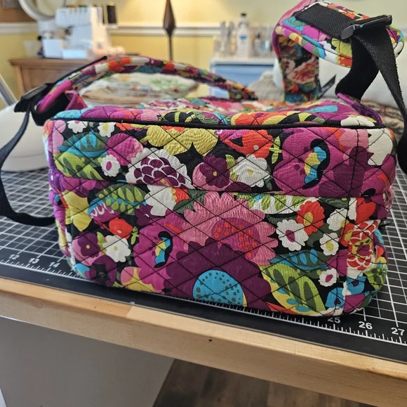 Multicolored Floral Lrg Vera Bradley Double Zip Backpack In Va Va Bloom Pattern - Picture 8 of 12